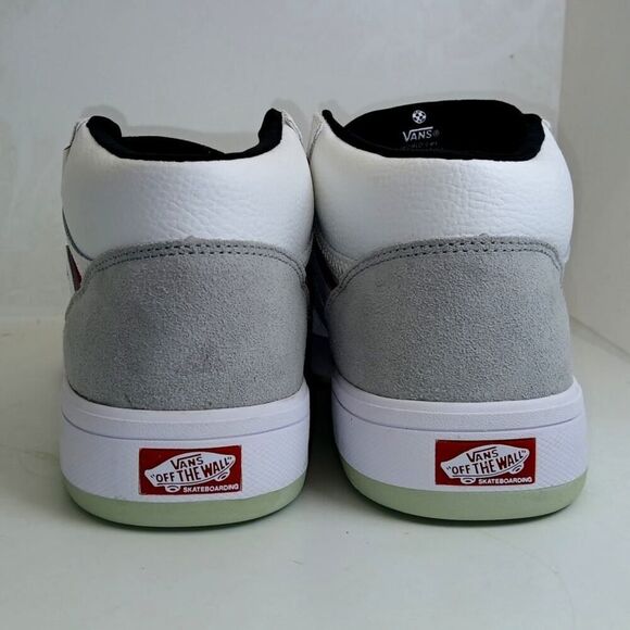 Vans SK8 Zanba Mid Mens New w/Tags White w/Gray/Red Accents Sneakers - Size 13